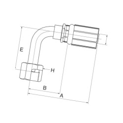 Armatura wtłaczana 90° DN6-9/16ORFS 4G4FFORX90L Gates 5414465857782