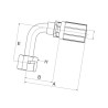 Armatura wtłaczana 90° DN6-9/16ORFS 4G4FFORX90L Gates 5414465857782