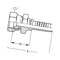 Końcówka DN08-3/8 BSP PFK86 Alfagomma PFK86