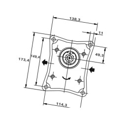 Pompa zębata Polaris 30 PLP3090D084E4 Casappa PLP3090D084E4