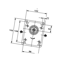 Pompa zębata Polaris gr. 3 wer PLP3043S083E3 Casappa PLP3043S083E3