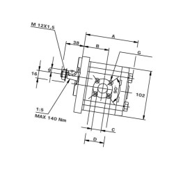 Pompa zębata Polaris gr. 2 wer PLP208S054B2 Casappa PLP208S054B2