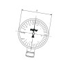 Manometr, 1/4 cal. x Ø 60 mm, 5377RIV5201460