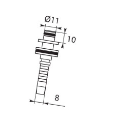Końcówka V2A typ HD 260-261, DN 08 11 mm