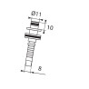 Końcówka V2A typ HD 260-261, DN 08 11 mm