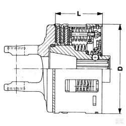 Sprzęgło K96/4, 1i3/8 Z6, 1500Nm 181390