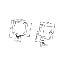 Reflektor roboczy, Xenon 1GA996142061 Hella 9002920096881