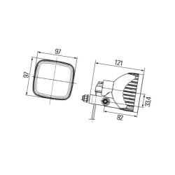 Reflektor roboczy, 24 V 1GA996179001 Hella 9002920127387