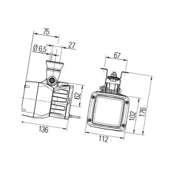Reflektor roboczy, Xenon 1GA998534461 Hella 9002920138604