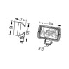 Lampa robocza prostokątna H3 P 1GA006876001 Hella 4082300035742