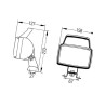 Lampa robocza prostokątna H3 H 1GA006991021 Hella 4082300040371