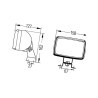 Lampa robocza prostokątna H3 H 1GA006991041 Hella 4082300044492