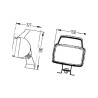 Lampa robocza prostokątna H3 H 1GA006991061 Hella 9002920086042