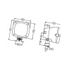 Lampa robocza prostokątna H3 H 1GA006991091 Hella 9002920086073
