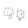 Lampa robocza kwadratowa H9, U 1GA996150151 Hella 9002920131858
