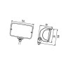 Lampa robocza prostokątna H3 P 1GA998522011 Hella 9002920085892