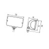 Lampa robocza prostokątna H3 P 1GA998522011 Hella 9002920085892