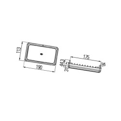 Lampa robocza LED prostokątna, 11W 1100lm Flat Beam Hella