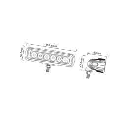 Lampa robocza LED, 18W 1440lm światło skupione