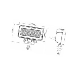 Lampa robocza LED, 12W 1136lm światło rozproszone