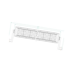 Lampa robocza długa LED, 180W 60 LED