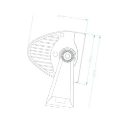 Lampa robocza łukowa LED, 72W 24 LED