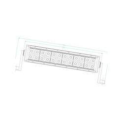 Lampa robocza łukowa LED, 72W 24 LED
