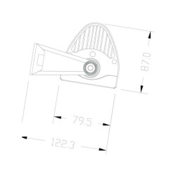 Lampa robocza łukowa LED, 180W 60 LED