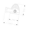 Lampa robocza łukowa LED, 180W 60 LED