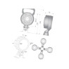 Lampa robocza okrągła LED, 25W 2000lm światło skupione