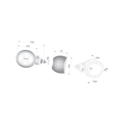 Lampa robocza okrągła LED, 18W 1500lm światło rozproszone