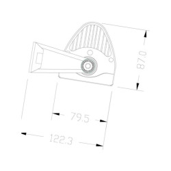 Lampa robocza łukowa LED, 180W 60 LED