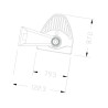 Lampa robocza łukowa LED, 180W 60 LED