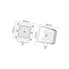 Lampa robocza kwadratowa LED, 18W 1620lm światło skupione