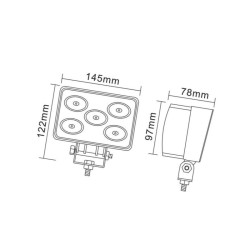 Lampa robocza LED, 50W 4500lm światło rozproszone
