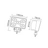 Lampa robocza LED, 50W 4500lm światło rozproszone