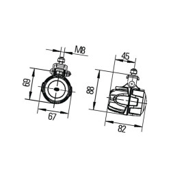 Lampa robocza LED okrągła , 15W 700lm Module 50 światło rozproszone Hella