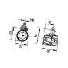 Lampa robocza LED okrągła , 15W 700lm Module 50 światło rozproszone Hella