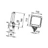 Lampa robocza LED kwadratowa, 7W 550lm Flat Beam Hella