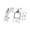 Lampa robocza LED kwadratowa, 7W 550lm Flat Beam Hella