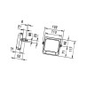 Lampa robocza LED kwadratowa, 7W 550lm Flat Beam Hella