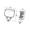 Lampa robocza LED kwadratowa, 18W 1000lm PowerBeam Hella