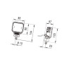 Lampa robocza LED kwadratowa, 25W 1200lm światło skupione Hella