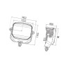 Lampa robocza LED kwadratowa, 22W 1300lm PowerBeam Hella