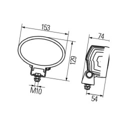 Lampa LED, 25W 1500lm Hella