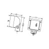 Lampa robocza kwadratowa H3, U 1GA007506001 Hella 4082300045574