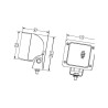 Lampa robocza kwadratowa H3, U 1GA007506001 Hella 4082300045574