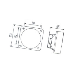 Lampa robocza kwadratowa H3 1GA996020001 Hella 9002920090995