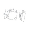 Lampa robocza kwadratowa H3 1GA996020001 Hella 9002920090995