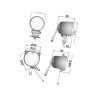 Lampa robocza okrągła H3, obracana